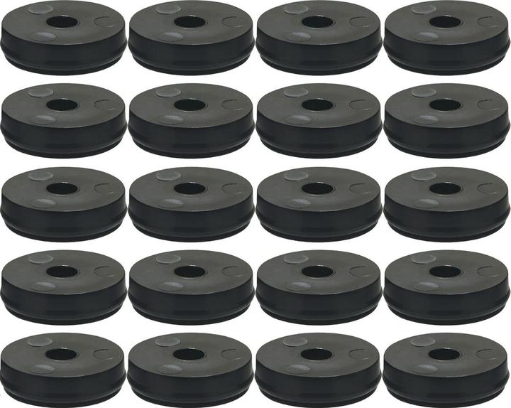 Wagner System QuickClick Möbelgleiter Basic zum Anschrauben ø 25mm H 7mm schwarz 20 Stk (20 Stück)
