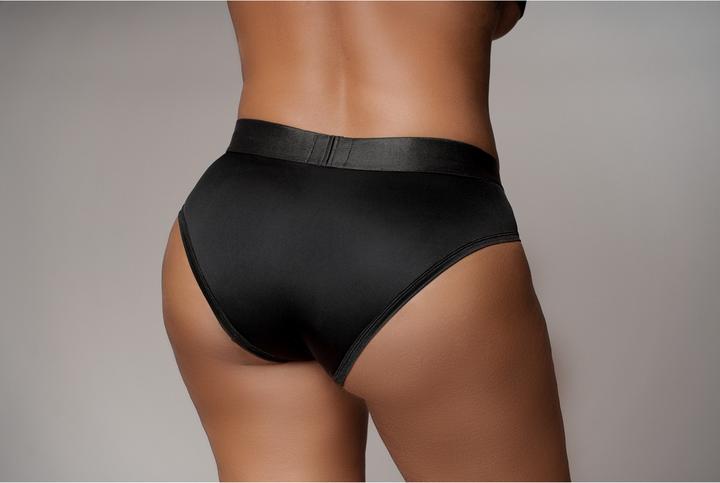 Actual product image Ouch! Vibrating Strap-on High-cut Brief - XL/XXL