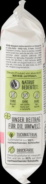 Actual product image dm alverde Organic Wild Rose Cleansing Wipes (Cleaning cloths)