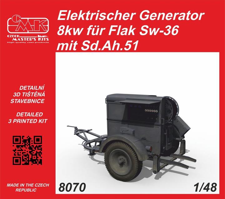 Image du produit CMK Générateur électrique 8kw pour Flak Sw-36 avec Sd.Ah.51 (8000 W, 51 l)