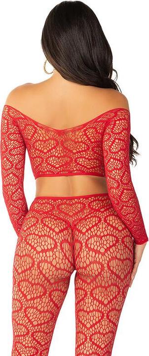 Actual product image Leg Avenue Crop top + stockings red one size fits all (One size)
