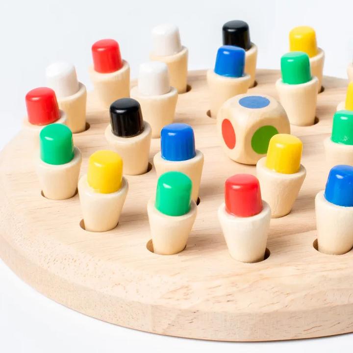 Produktbild Activity Board Hölzerne Memory Match Stick Schach Farbe Spielbrett Puzzles Lernspielzeug Kognitive Fähigkeit