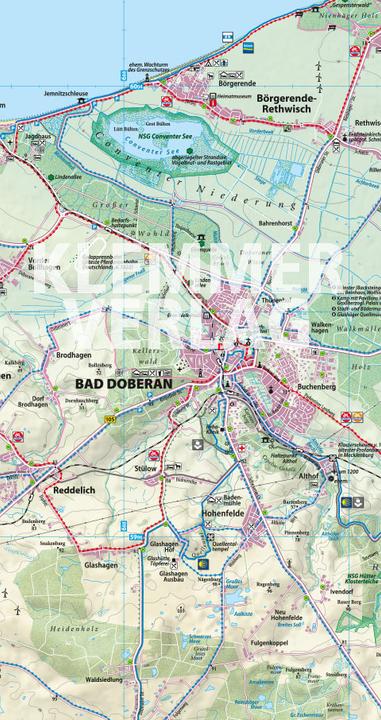 Immagine prodotto Rad- und Wanderkarte Ostseekste Wismar bis Warnemnde 1 : 40 000