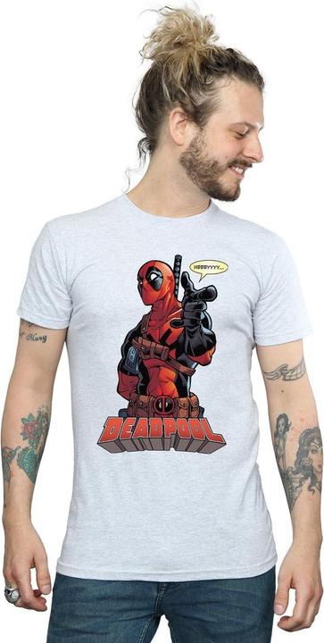 Actual product image Deadpool Mens Hey You Cotton T-Shirt (XL)