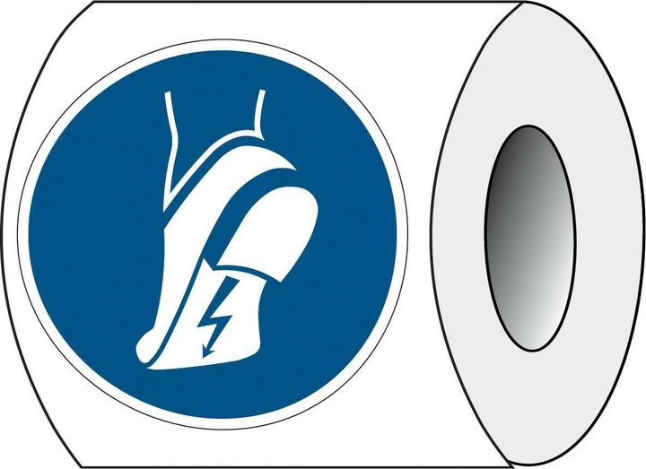 Image du produit Brady ISO 7010 PIC M032 B-7541 ISO Marquage de sécurité - Port de chaussures ESD Pôle laminé