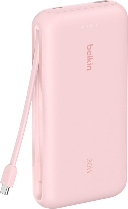 Actual product image Belkin Powerbank 20.000mAh pink 30W integr.USB-C cable BPB024hqPK (20000 mAh, 30 W, 30 Wh)