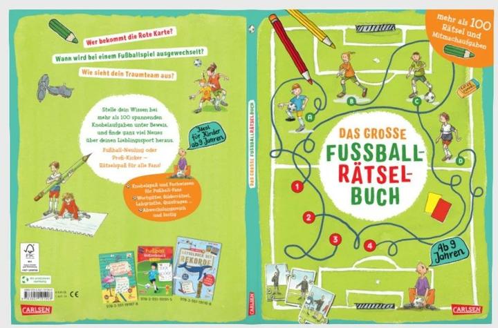 Immagine prodotto Das grosse Fussball-Rätselbuch (Tedesco, Cordula Spina, Christiane Hahn, 2024)