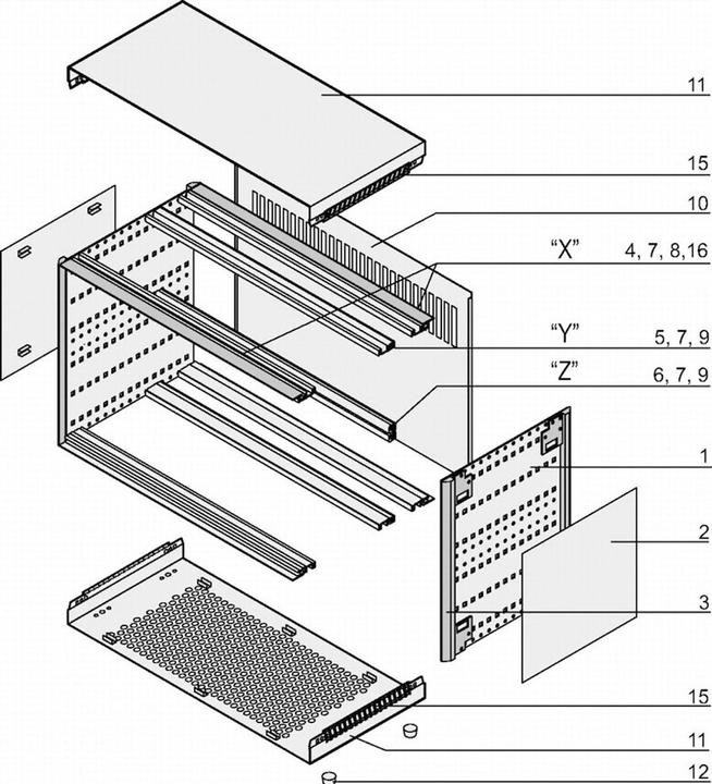 Produktbild Schroff ratiopacPRO Komplettgehäuse - RATIOPAC PRO 6HE 84TE 435T (19 Zoll Rack)