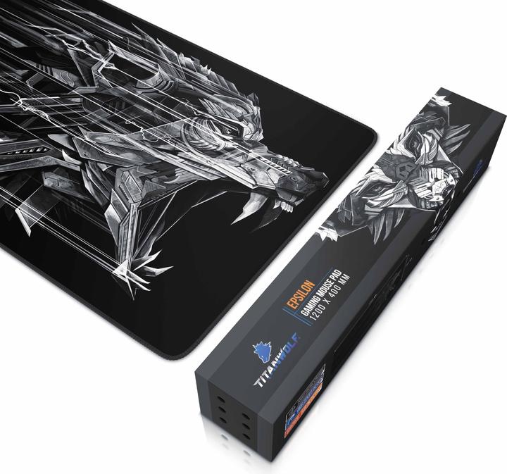 Produktbild Titanwolf Gaming Mauspad, XXXL Speed Mausmatte 1200 x 400 mm, Geschwindigkeit & Präzision, Epsilon (3XL)