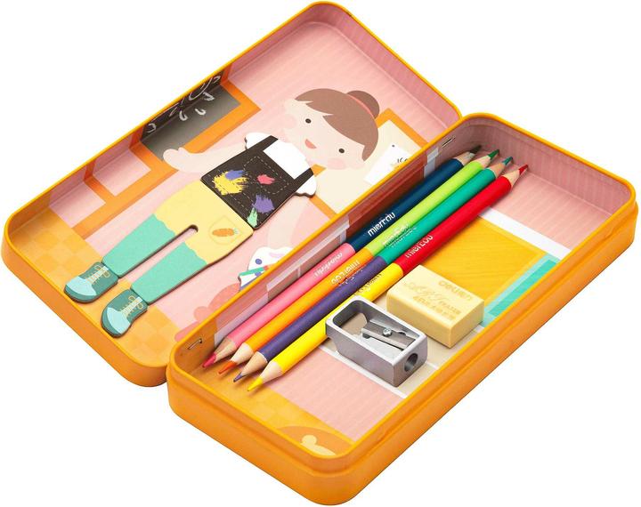 Actual product image mierEdu Magnetic game Box Dress Up - Teacher to dress up I Promotes motor skills + imagination I Ideal for (32 pieces)