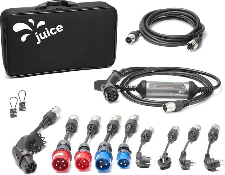 Juice Technology Juice Booster 2 Premium Traveller Set (Type 2, 22 kW, 32 A, Type 2, CEE16 red, CEE16 blue, BS 1363, CEI 23, CEE 7/7, Type 13, CEE32 red, CEE32 blue)