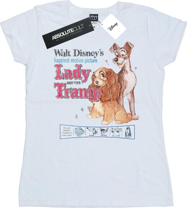 Produktbild Disney Lady And The Tramp Distressed Classic Poster TShirt (XXL)
