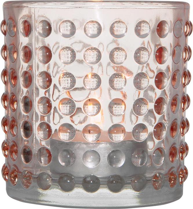 Casativo Windlicht Glas feines Reliefmuster