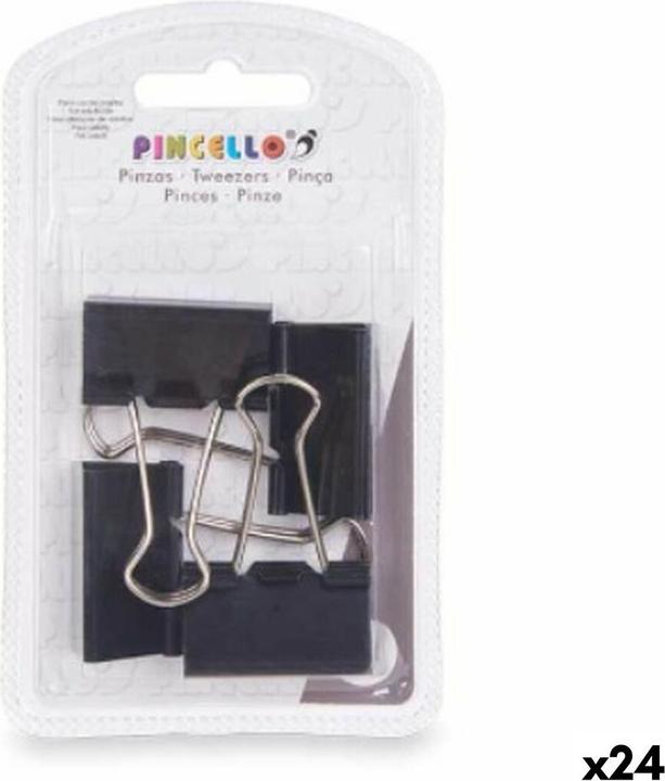 Image du produit Pincello Agrafes Clip grand noir métal (24 pièces) (24 x)