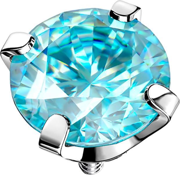 Immagine prodotto Star Piercing Set Dermal Anchor argento cristallo acqua (senza ottone, Acciaio chirurgico 316L)