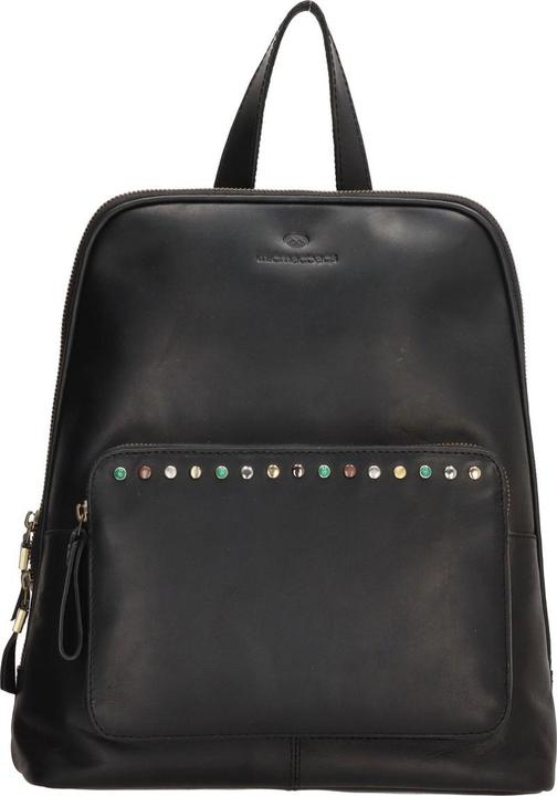 Produktbild Micmacbags Hide & Stitches Masterpiece Rucksack - Schwarz - 100% Leder