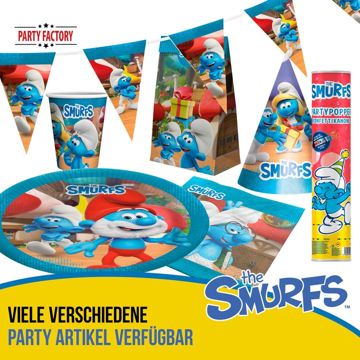 Produktbild Partyfactory Papp-Teller Die Schlümpfe