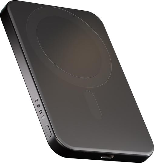 Zens Slim Qi2 Al Powerbank 5000mAh Black (5000 mAh)