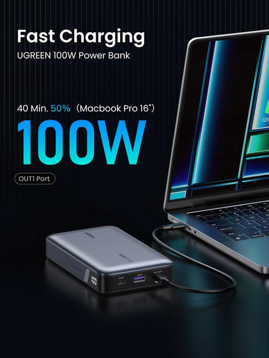 Immagine prodotto Ugreen Powerbank (20000 mAh, 100 W, 72 Wh)