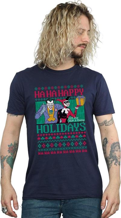 Image du produit - T-shirt JOKER AND HARLEY QUINN HA HA HAPPY HOLIDAYS - Homme (4XL)