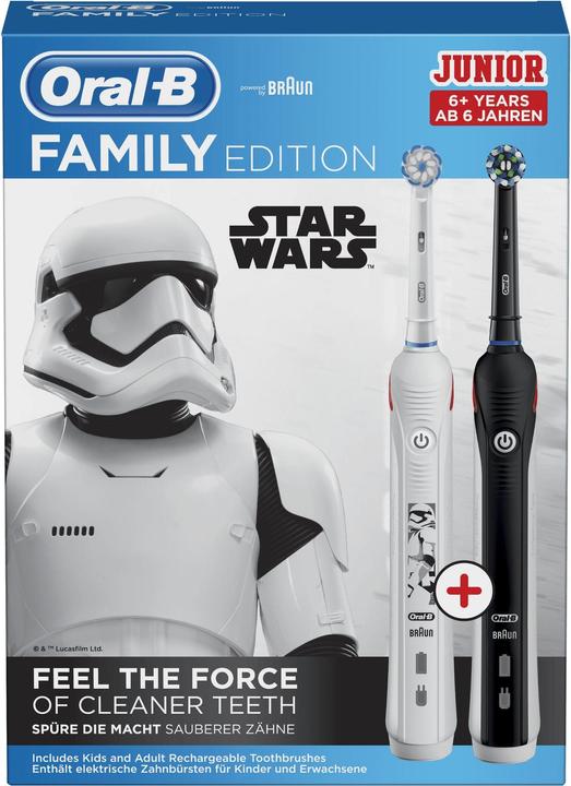 Produktbild Oral-B PRO Gezinseditie Elektrische Tandenborstels: 1 2 En 1 Junior Star Wars (Oszillierende Zahnbürste)