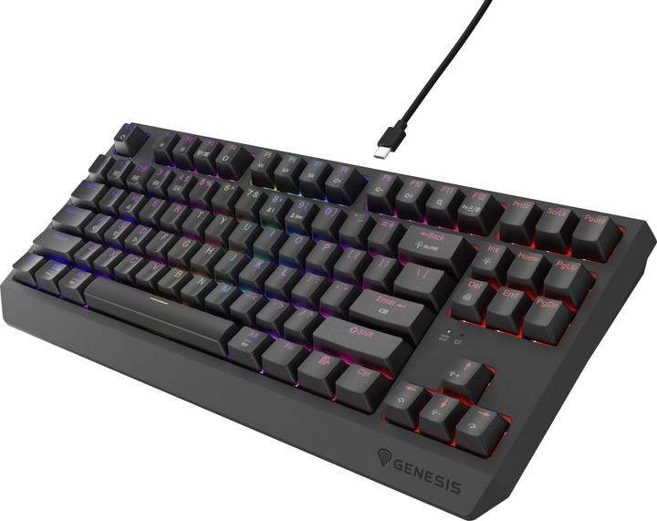 Actual product image Genesis Thor 230 TKL Wireless czarna RGB Outemu Red (US, Wireless, Cable)