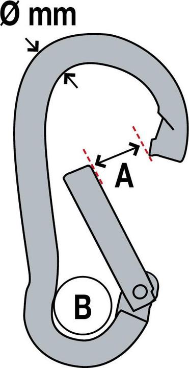 Produktbild KONG Asymmetrische Karabiner Inox