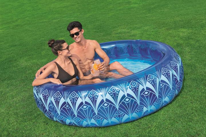 Actual product image Bestway Bohemian Blue Inflatable Family Pool 1.68 m x 53 cm