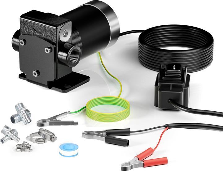 Immagine prodotto Wiltec Pompa di trasferimento 12V 75W Pompa carburante 14l/min Pompa di alimentazione diesel/benzina