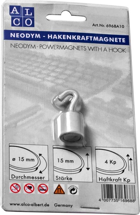 Produktbild Alco Magnet Haken weiss (1 x)