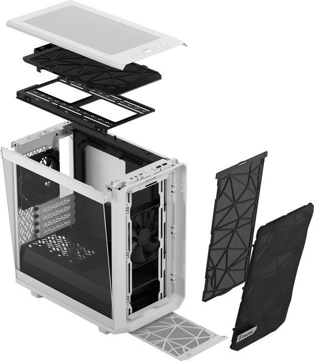 Actual product image Fractal Meshify 2 Mini White TG Clear Tint - white (mATX, Mini-ITX, Mini-DTX, DTX)