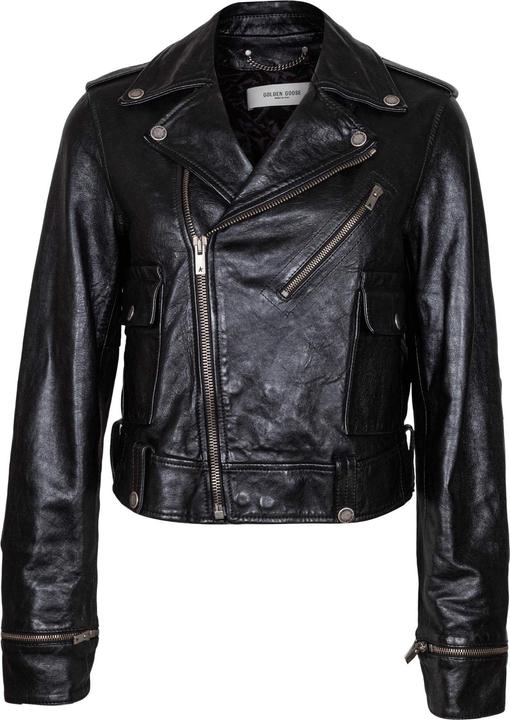 Produktbild Golden Goose leather bike jacket color black (42)