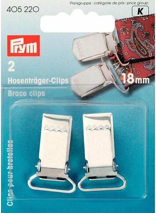 Immagine prodotto Prym Fermagli per bretelle, argento 18 mm, scheda 2 pezzi, acciaio