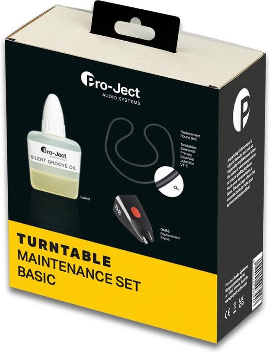 Image du produit Pro-Ject MAINTENANCE SET BASIC (Lube It, Drive Belt, OM5e Stylus) (Nettoyage du tourne-disque)