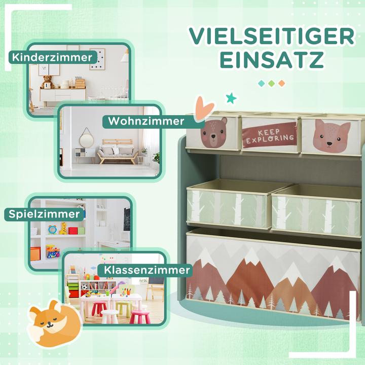 Actual product image Hexbots Kinderzimmerregal MDF, Vliesstoff Grün