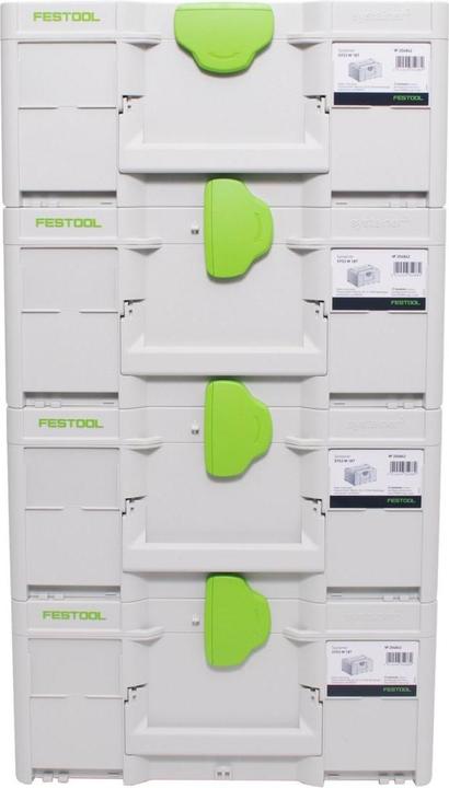 Actual product image Festool Systainer set 4x SYS3 M 187 ( 4x 204842 ) 15.9 litres 396x296x187mm Tool case linkable