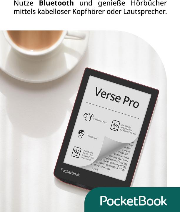 Image du produit PocketBook Verse Pro (6", 16 Go, Bleu azur)