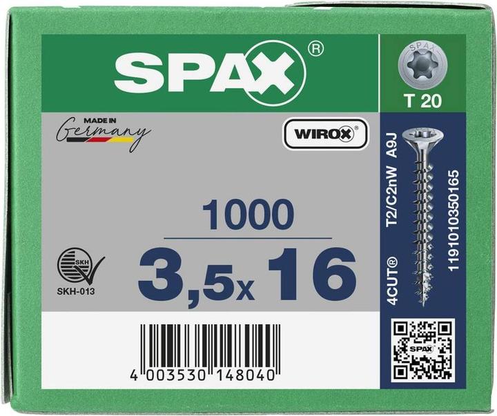 Image du produit Spax Vis pour panneaux d'aggloméré (1000 Vis par pièce)