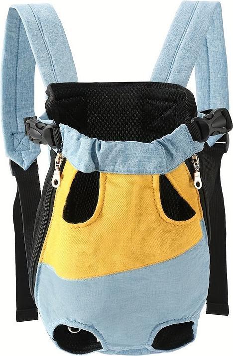 Actual product image Alopini Adjustable pet backpack for dogs and cats, comfortable fit, polyester material with (Dog, Cat, Breathable)