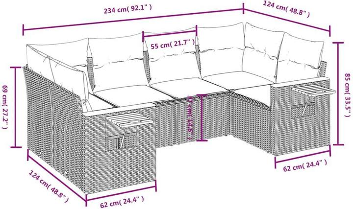 Produktbild VidaXL 10-tlg. Garten-Lounge-Set mit Kissen