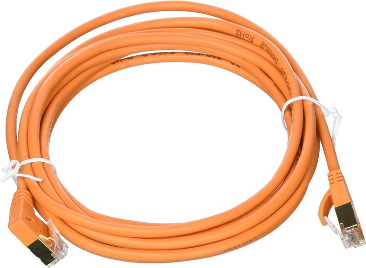 Image du produit Wantec wW PatchkabelCâble brut cat.7 coudé 90°gauche SSTP orange 3.0m (S/FTP, CAT7, 3 m)