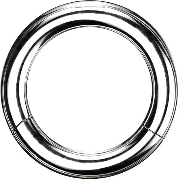 Star Piercing Segmentring klappbar silber (Chirurgenstahl 316L)