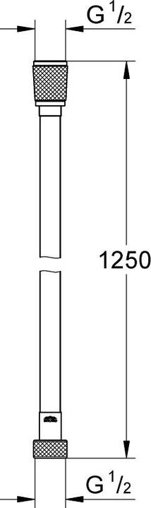 Produktbild Grohe VitalioFlex Silver TwistStop (125 cm)