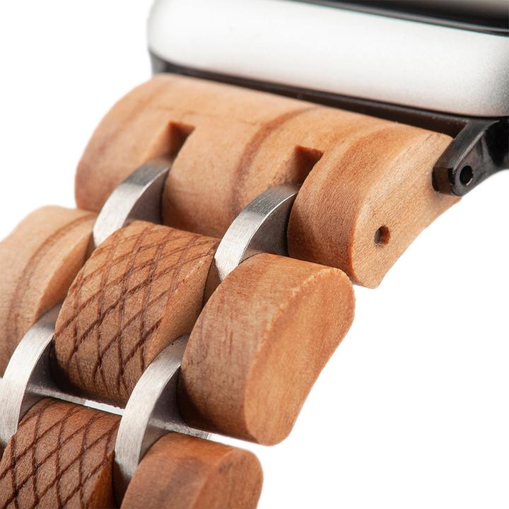 Produktbild Natura Punto Holzarmband Apple Watch Ebenholz hellbraun mit Edelstahlverarbeitung (20 mm, Ebenholz, Apple Watch)