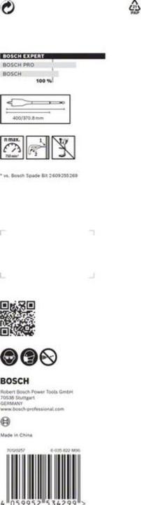Actual product image Bosch Professional Zubehör EXPERT Self Cut Speed Flat Milling Drill, 35 x 400 mm (35 mm)