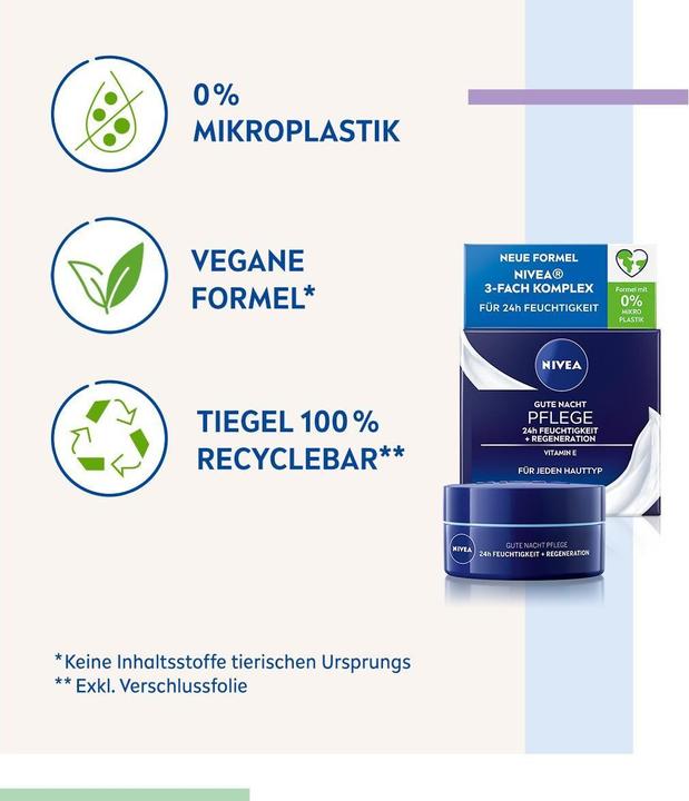 Produktbild NIVEA Good Night Care 24h Moisture + Regeneration (50 ml, 24h Creme)