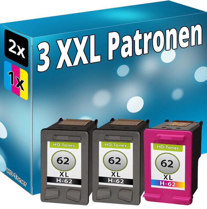 Immagine prodotto Druckfuxx 3xDRUCKER TINTE PATRONE für HP62 OfficeJet 200c 202 250 5740 5742 5744