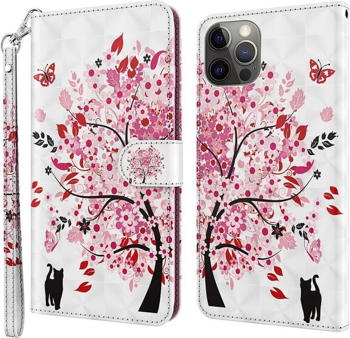 Image du produit Cover-Discount iPhone 15 Plus - Étui effet scintillant arbre rose (Apple iPhone 15 Plus)