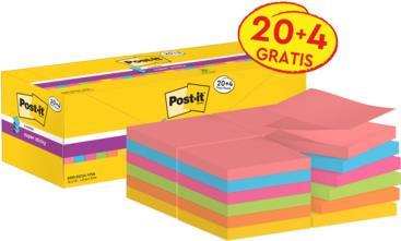 Produktbild Post-it Super Sticky Z-Notes 20 + 4 (8 x 8 x 25 cm)