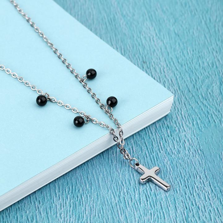 Produktbild La Petite Story Family Cross Halskette (Edelstahl, 40 - 45 cm)